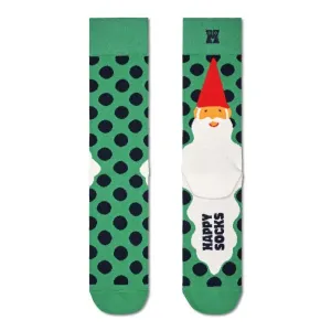 Happy Socks: Santa's Beard Green