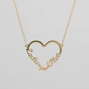 Heart Double Name Necklace