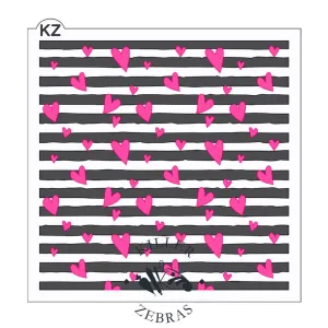 Hearts & Stripes 2pc KZ Stencil