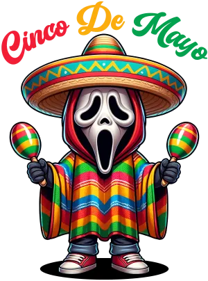 horror, cinco de mayo, heat transfer, press and peel