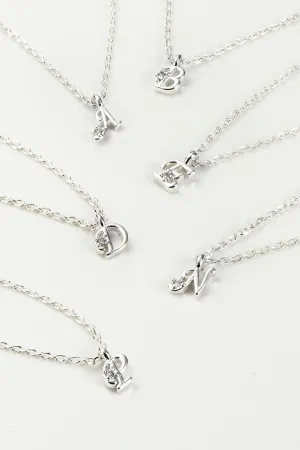 Initial Necklace - Silver