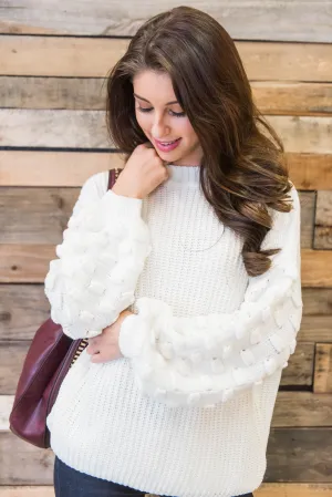 Ins And Outs Of Love Cream White Knit Sweater