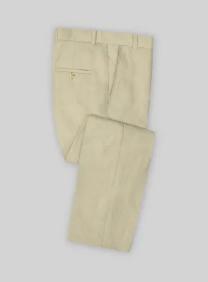 Italian Prato Khaki Linen Pants