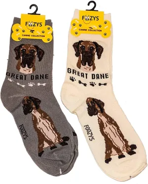Ivory Great Dane Socks