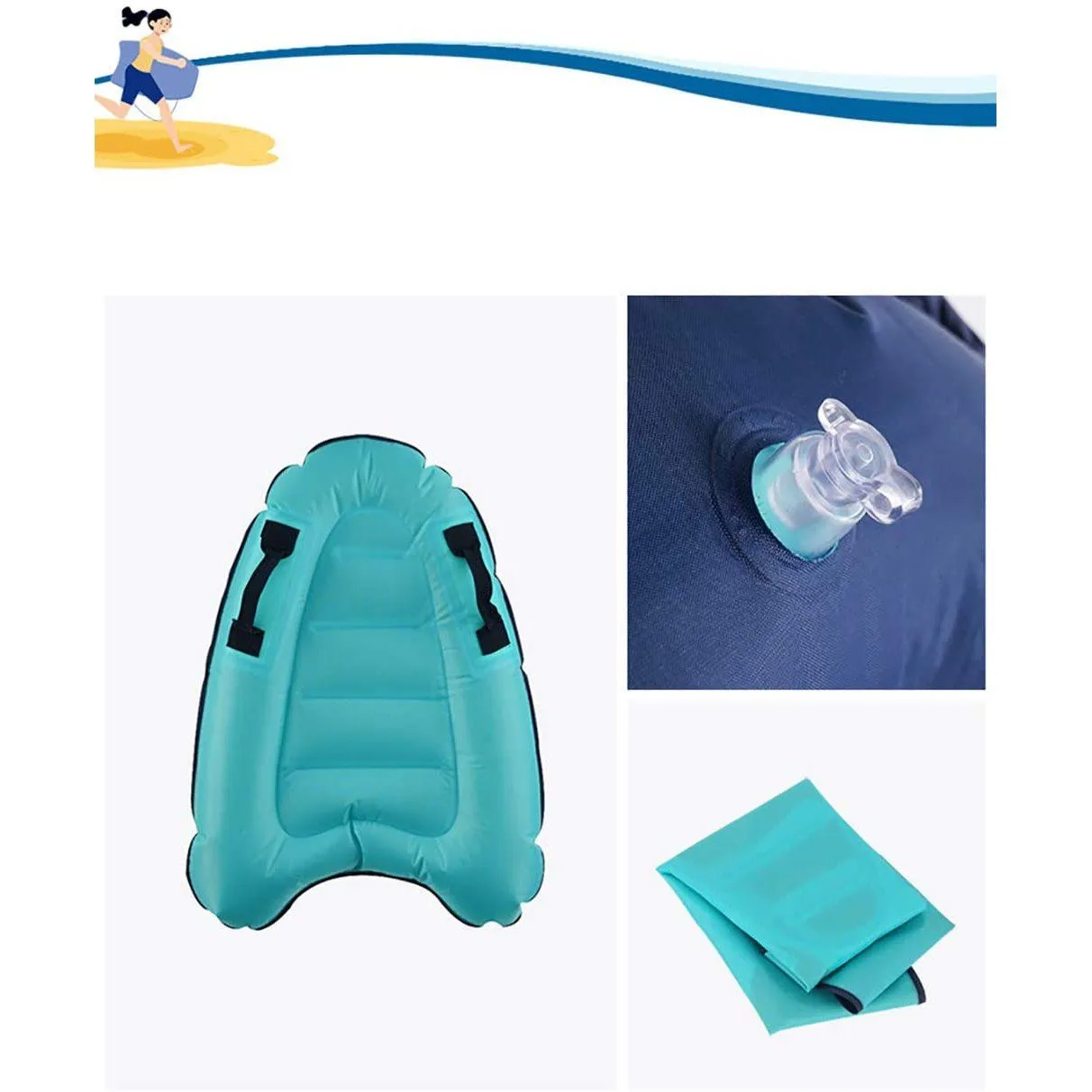 IZ RELEASE Inflatable Swimming Pool Floating Surfboard