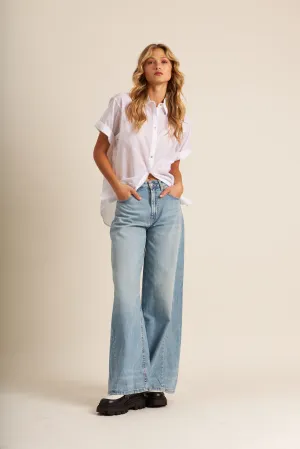 John & Jenn Shay Shirt | Chalk   Skipper Pink
