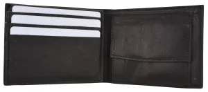 K-100(C)/Children Genuine Leather Flap Up ID Credit Card Holder Coin Pouch Bifold Wallet Kids (C)