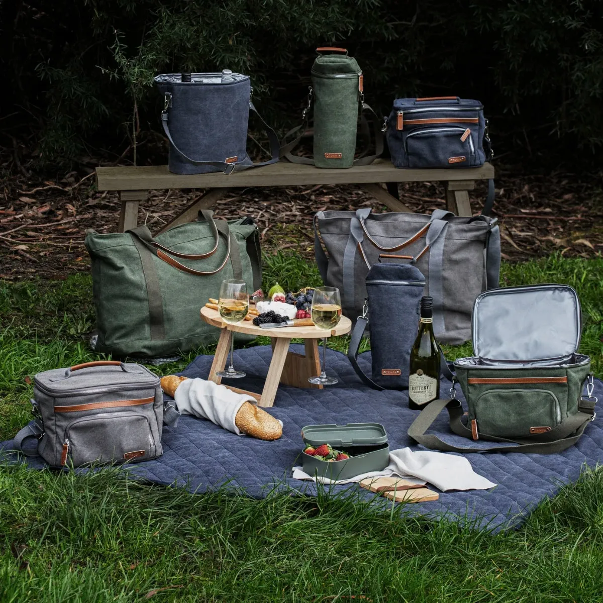 Kayce Olive Green Insulated Single Wine