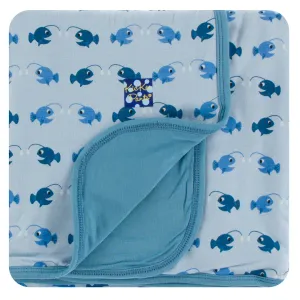 KicKee Pants Pond Angler Fish Stroller Blanket