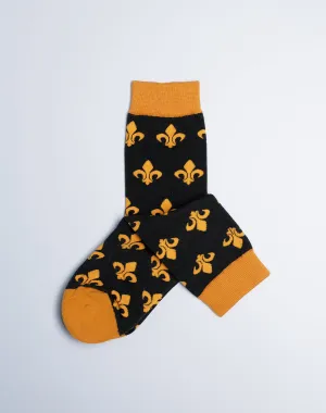 Kids Fleur De Lis Crew Socks