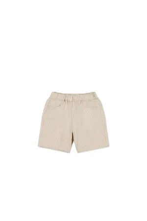 Kingsley Short - Fine Stripe Biscuit/Cloud