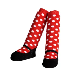 Knee High: Dotsy Mary Janes