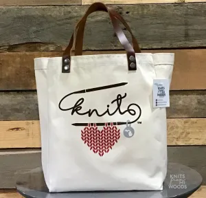 Knit Love Canvas Tote (Michigan)