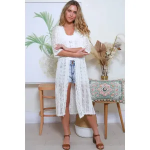 La Vie Boheme Duster - Ivory Glamour