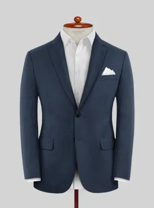 Lanificio Zegna Trofeo Sharkskin Royal Blue Wool Jacket
