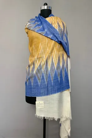 Lewis Chevron Ikat Dyed Cashmere Shawl