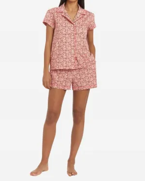Liberty Print Floral Cotton Classic Short Pj Set in Anoki Rose | Anoki Rose