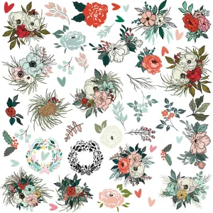 Life Crafted - WINTER FLORALS - Ephemera by Vanessa Walker