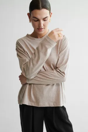 Longsleeve in cotton / 14 / 20 / cappuccino