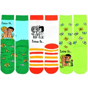 Love Is  3-Pack Set Stargazing with You Novelty Crew Socks