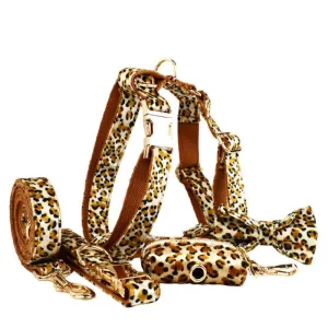 LovelyRLovely Leopard Print Dog Collar Set