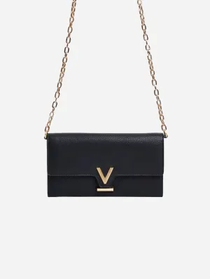 Luella Vegan Bio-Based Bamboo Leather Chain Purse | Black