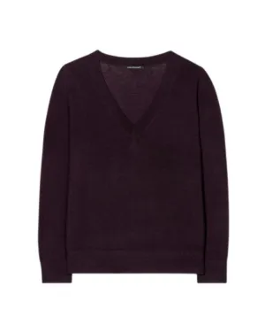Luisa Cerano Fine Wool Silk V-Neck Sweater