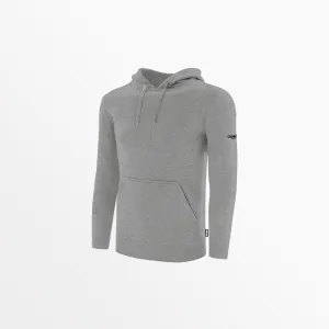 MEN'S BASIC FLEECE PULLOVER HOODIE WITH SLEEVE LOGO