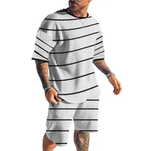 MEN'S BREATHABLE QUICK-DRYING SHORTS SHORT-SLEEVED T-SHIRT CASUAL SUIT 55492076YM