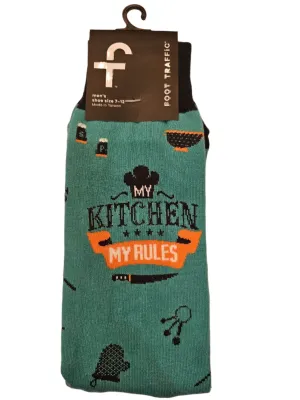 Men's Socks -My Kitchen My Rules  - 7050M