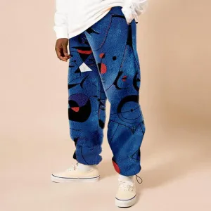 Men's trousers casual sports trend graffiti trousers