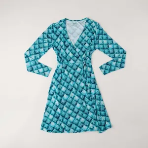 Mermaid Snowflakes Women's Lounge Wrap Dress