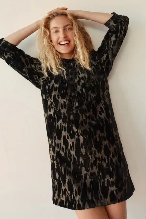 Metallic Velvet Burnout Samantha Dress