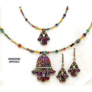 Michal Golan Deep Bright Hamsa Necklace