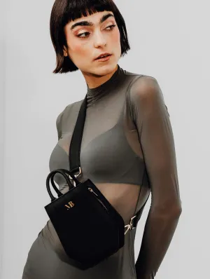 Mini Elay MIRUM® Leather Crossbody Bag | Black