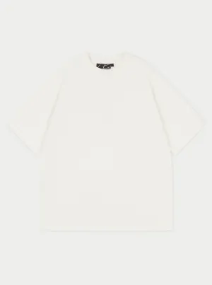 MINIMAL EMBLEM OVERSIZED T-SHIRT - OFF WHITE