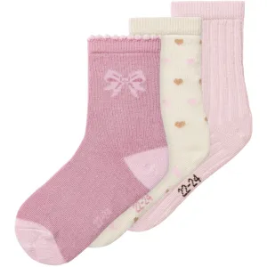 Name It Mauve Orchid Sille 3-Pack Socks