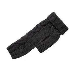 Nantucket Cable Knit Wool Sweater — Black