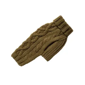 Nantucket Cable Knit Wool Sweater — Loden