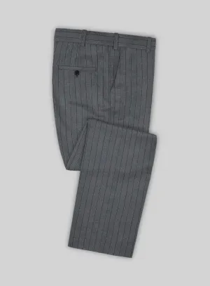 Napolean Kara Stripe Gray Wool Pants