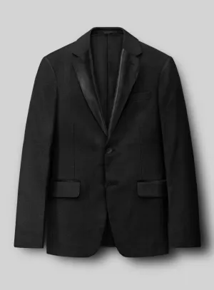 Napolean Stretch Black Wool Tuxedo Jacket