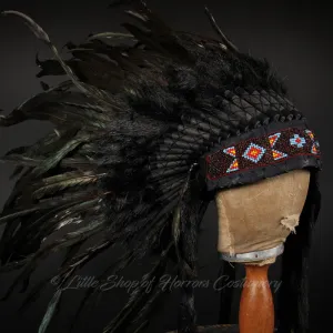 Native American Warbonnet: Short Black