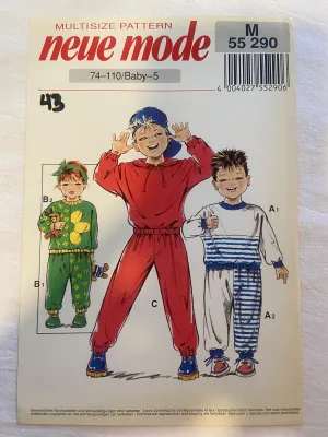 Neue Mode M55290 Pattern UNCUT Baby Hoodie & Sweatpants ages Baby-5