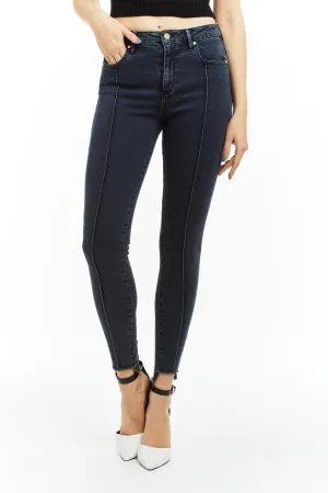 Nina - Step Hem Slit Crop Skinny