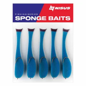 Nisus 4.5 inch Sponge Bait Fishing Lure, pack of 5