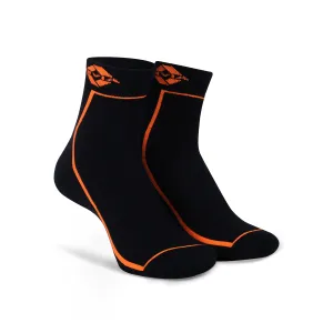 NIVIA STRIPES SPORTS SOCKS HIGH ANKLE (BLACK/F.ORANGE)