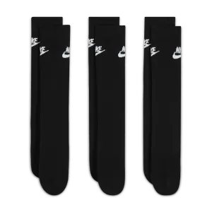 NSW Everyday Essential Crew Socks (3 Pairs) 'Black/White'