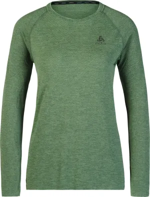 Odlo Women&#x27;s T-shirt Crew Neck L/S Essential Seamless Loden Frost Melange | Buy Odlo Women&#x27;s T-shirt Crew Neck L/S Essential Seamless Loden Frost Melange here | Outnorth