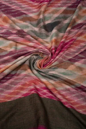 Orion Argyle Ikat  Reversible Cashmere shawl