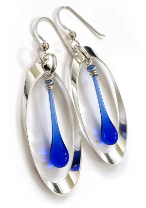 Oval Ribbon Earrings, Large